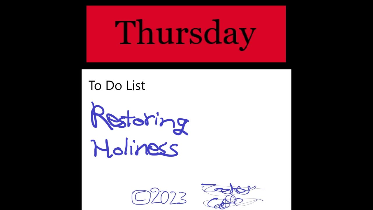 April 13th, 2023 - Restoring Holiness