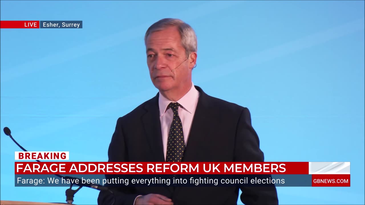 Reform UK Leader, Nigel Farage says the delaying of local elections is 'act of political cowardice