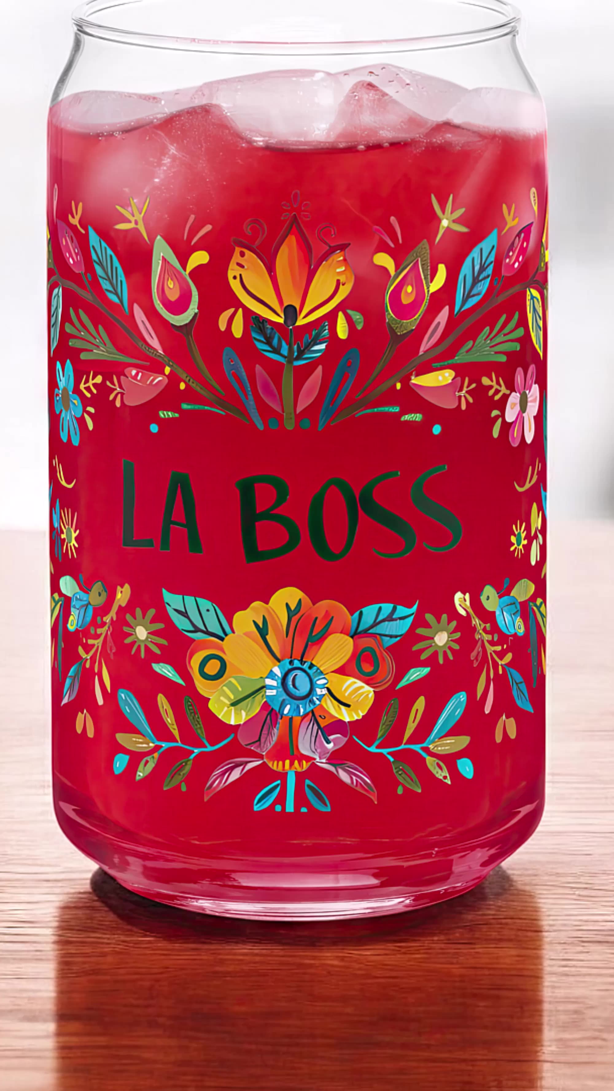 Vaso único La Boss con arte vibrante y elegante #decoración #regalo