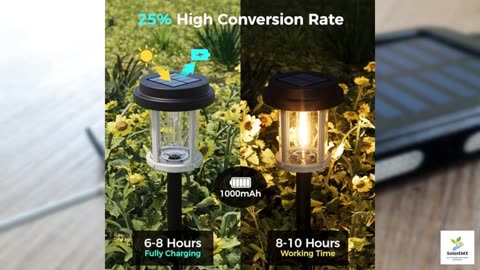 XMCOSY+ Solar Outdoor Lights 15 LM LED Garden Lights