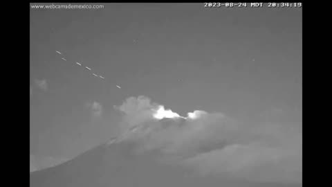 UFOs coming out of Mexican volcano