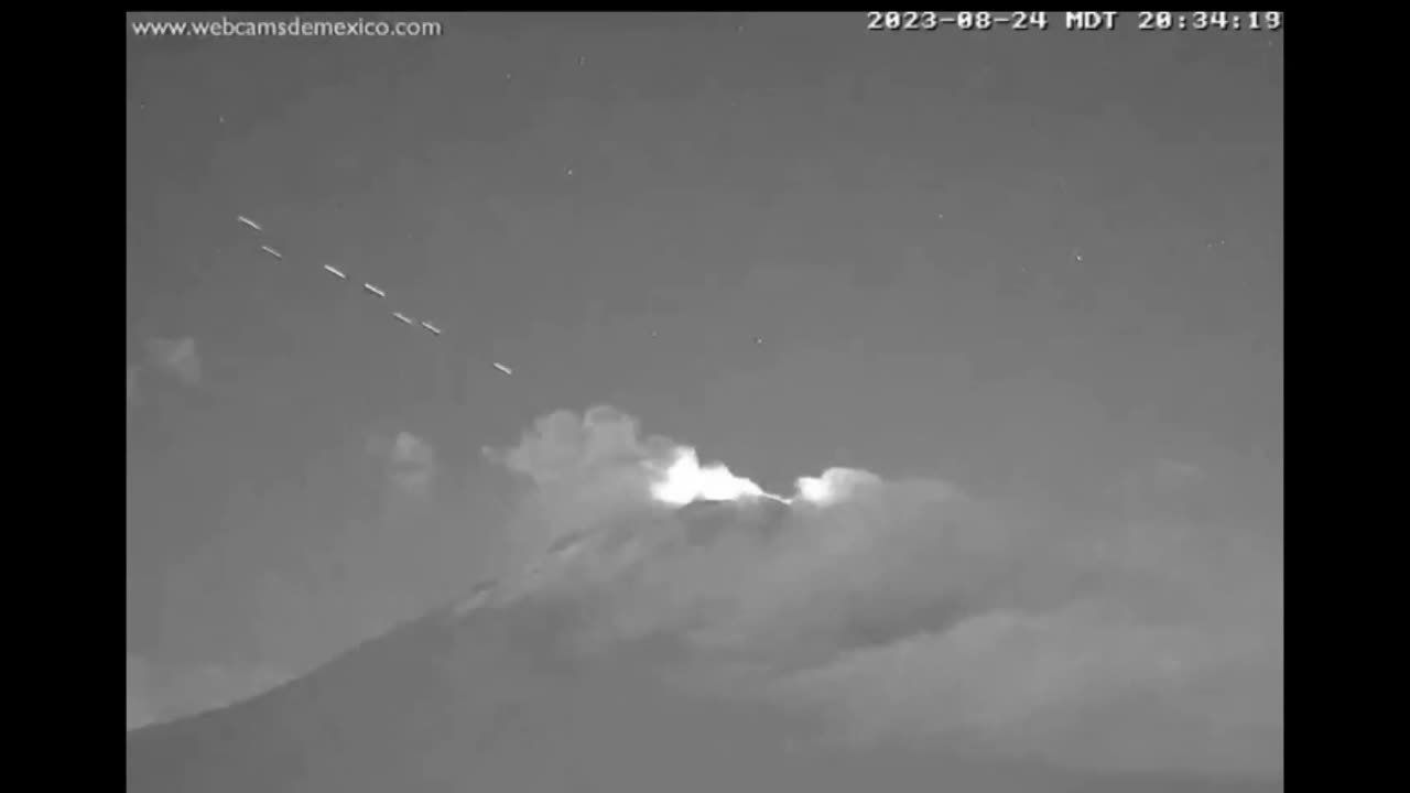 UFOs coming out of Mexican volcano