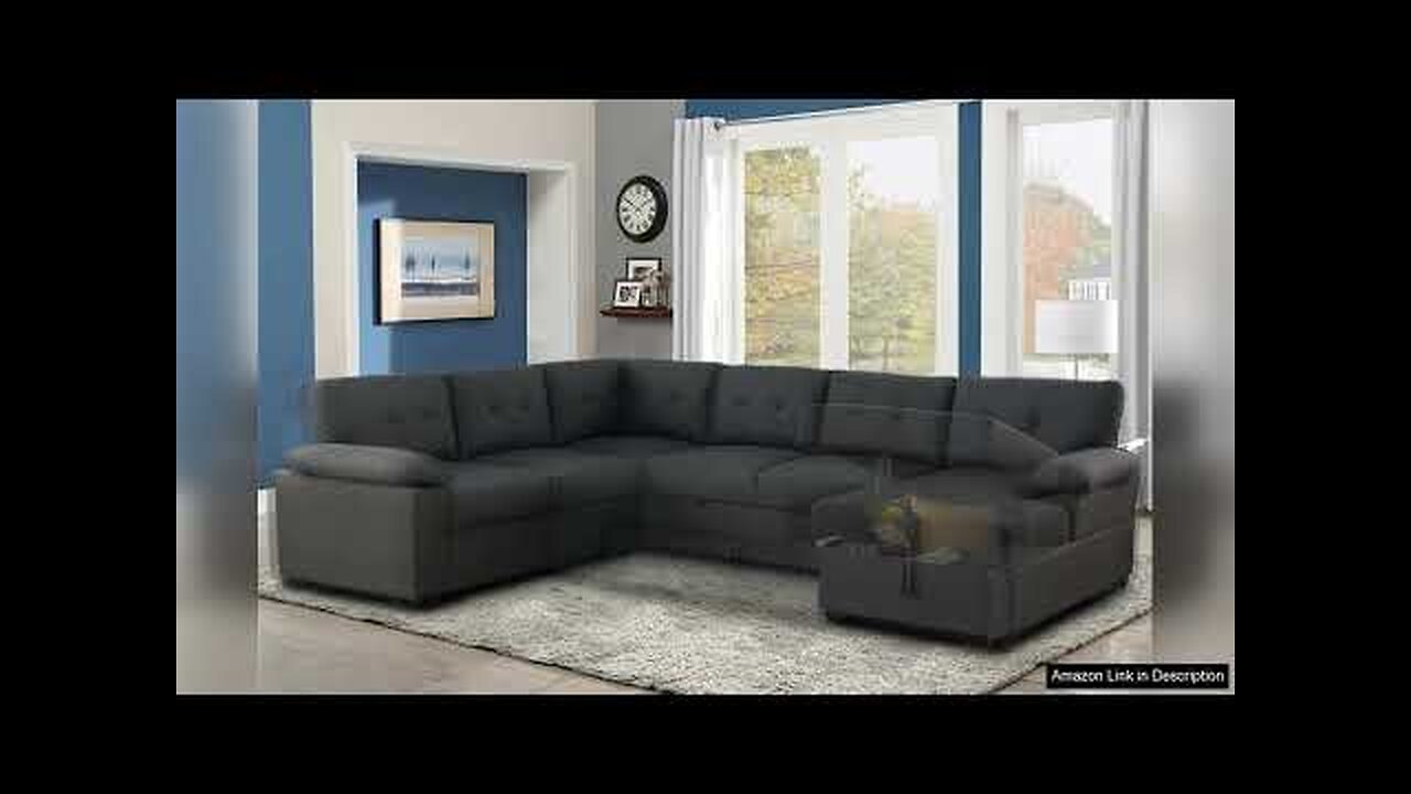 Sectional Sleeper Sofa with Pull Out Couch Bed U Shaped Sleeper Couch Review