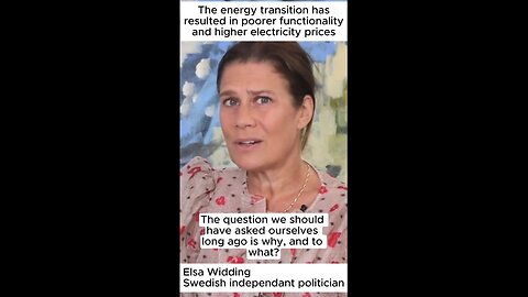 Elsa Widding - The energy trasistion has resulted in...