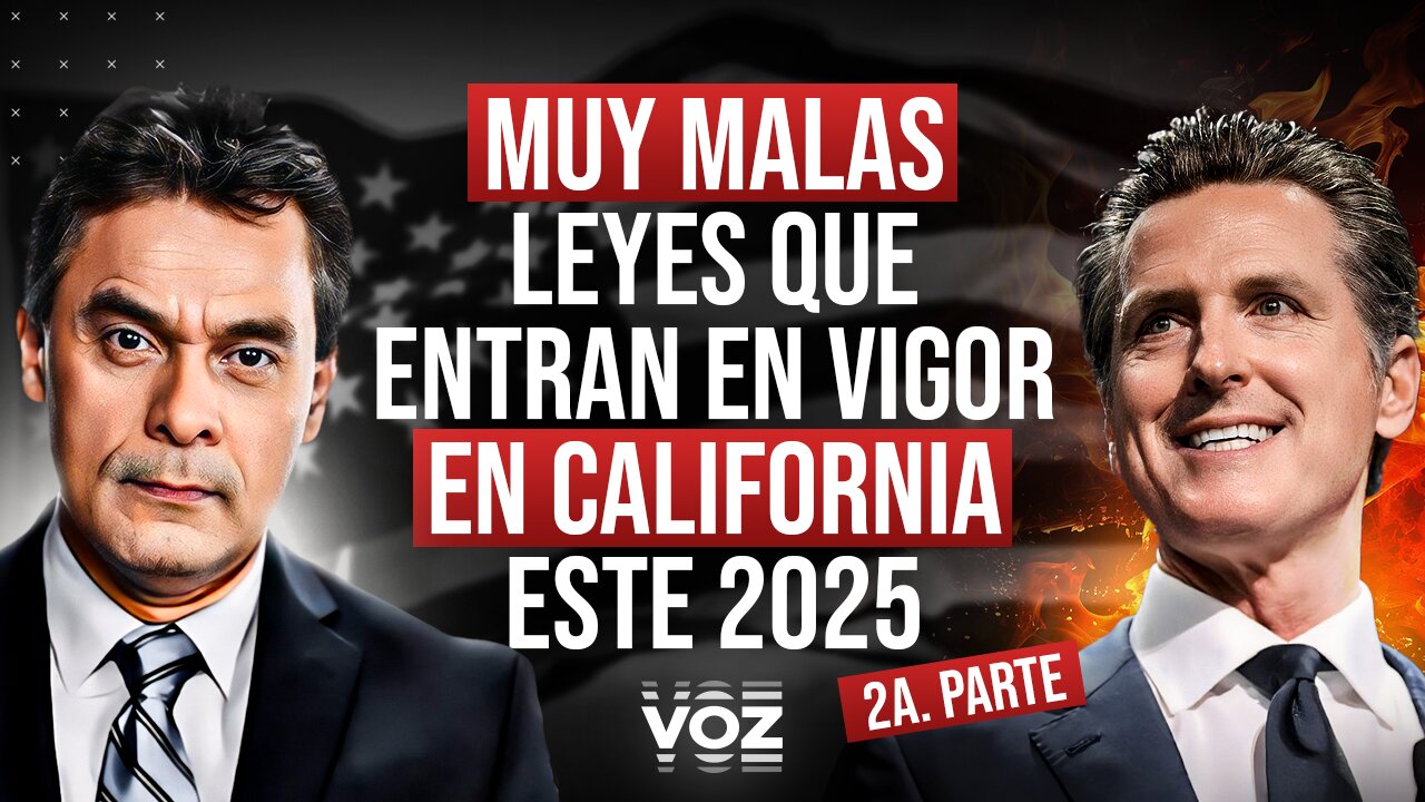 Muy malas leyes que entran en vigor en California este 2025 - PARTE 2