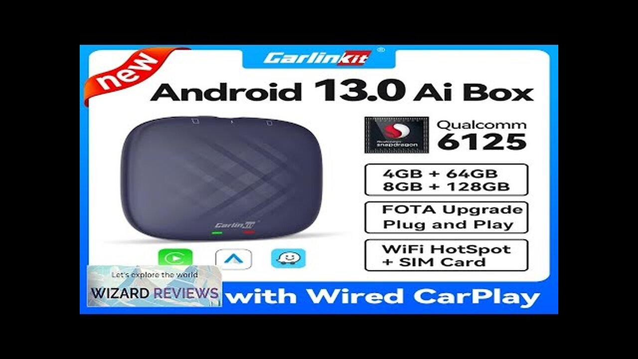 2024 NEW CarlinKit CarPlay Ai Box Qualcomm QCM6125 8-Core CPU Android 13 Review