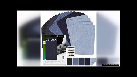 KING MOUNTAIN Iron-on Repair Patch 20 Pcs Pack, Denim Patches for Jeans Kit Review