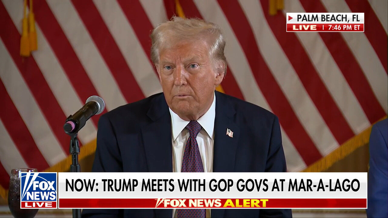 Trump Speaks To The Press During Meeting With GOP Governors