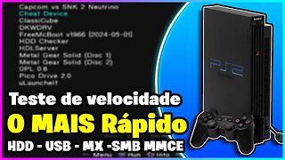 Qual é o mais rápido? Comparativo entre MX4SIO, HDD, SMB, MMCE e USB no OPL do PS2!