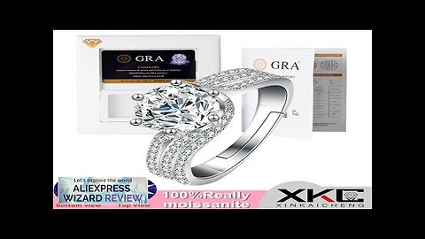 GRA moissanite ring two-carat Deluxe Crown full of diamonds set with lady Review