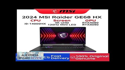 2024 MSI Raider GE68 HX Gaming Laptop 16 Inch 4K UHD 120Hz Review