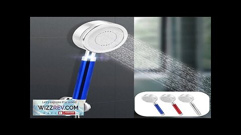 High Pressure Anion Aluminum Shower Head Water Saving Filter Blue/Red/Silver Blue Review