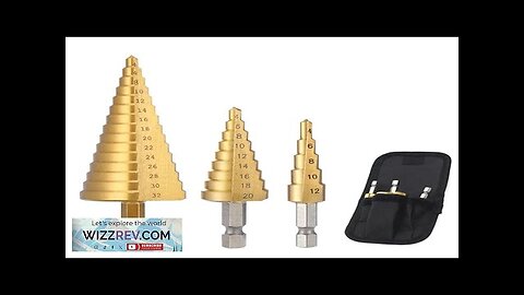 3PCS HSS Steel Drill Bits 4-12mm 4-20mm 4-32mm Titanium Coated for Heat Review