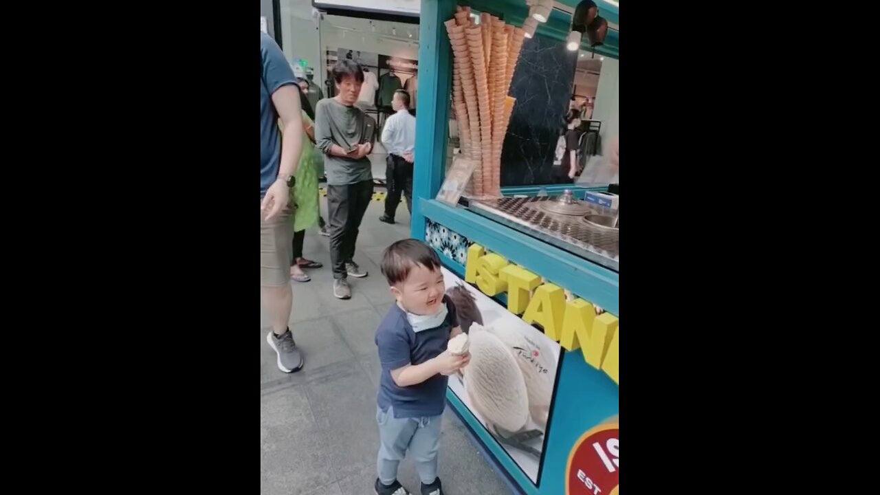 cute baby taking ice cream 🍦🍦🍦