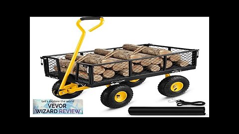 VEVOR Steel Garden Cart Heavy Duty 900 lbs Capacity with Removable Mesh Review