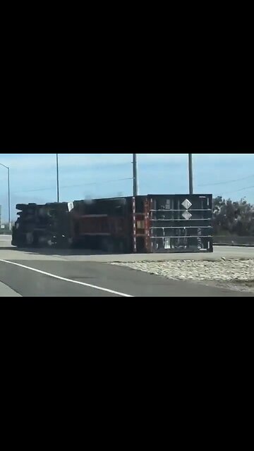 As If The LA Fires Aren't Apocalyptic Enough, Dozens Of Tractor Trailers Blown Over By Strong Winds