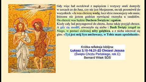 Łukasz 3,15-16.21-22 Chrzest Jezusa