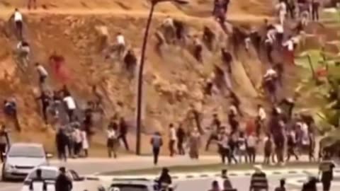 African Zombies invading border of Spain