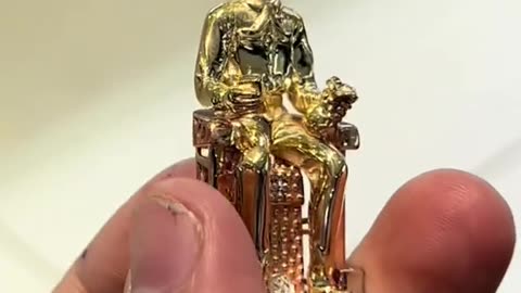 Real Gold 3D Jesus Malverde Pendant