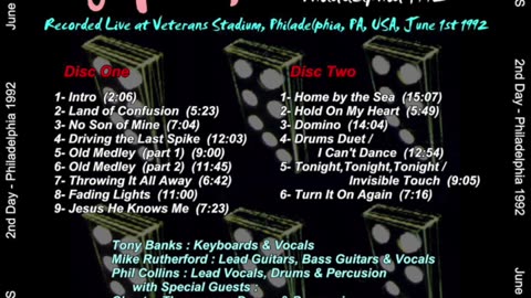 Genesis - Live - 1992.06.01 - Philadephia, PA - Second Night