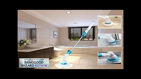 Rechargeable Bathtub Tiles Power Floor Cleaner Brush Cordless Handle Telescopic Cleaning Review