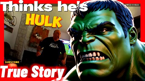 Man thinks he's The Incredible Hulk when police come to arrest him REAL Police Body Camera Footage
