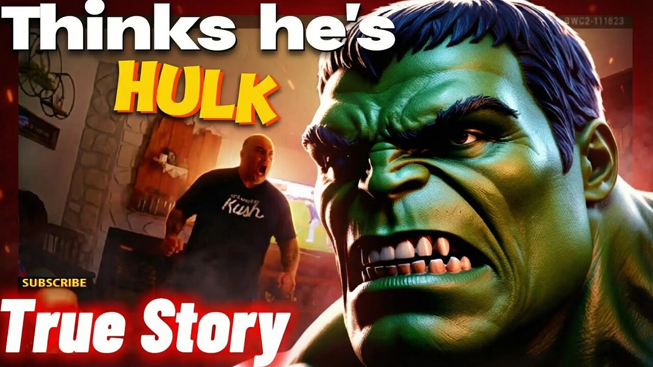 Man thinks he's The Incredible Hulk when police come to arrest him REAL Police Body Camera Footage