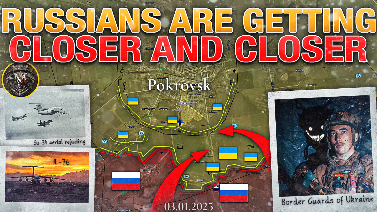 The Gas Crisis Intensifies🔥 The Russians Have Come Close To Pokrovsk🚶‍♂️ Military Summary 2025.01.03