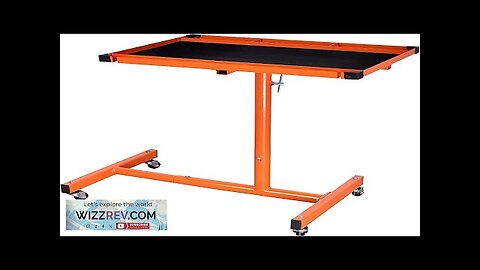 Aain Mechanic Rolling Tool Tray with Drawer Work Table 34.25-46.85 in Orange Review