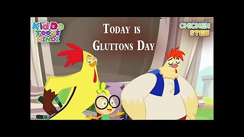 Chicken Stew (Funny Farm) Today is Glutton's Day - Action Funny Cartoon Hindi | Kiddo Toons Hindi