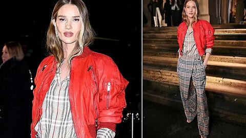 Rosie Huntington-Whiteley Dazzles at Burberry LFW