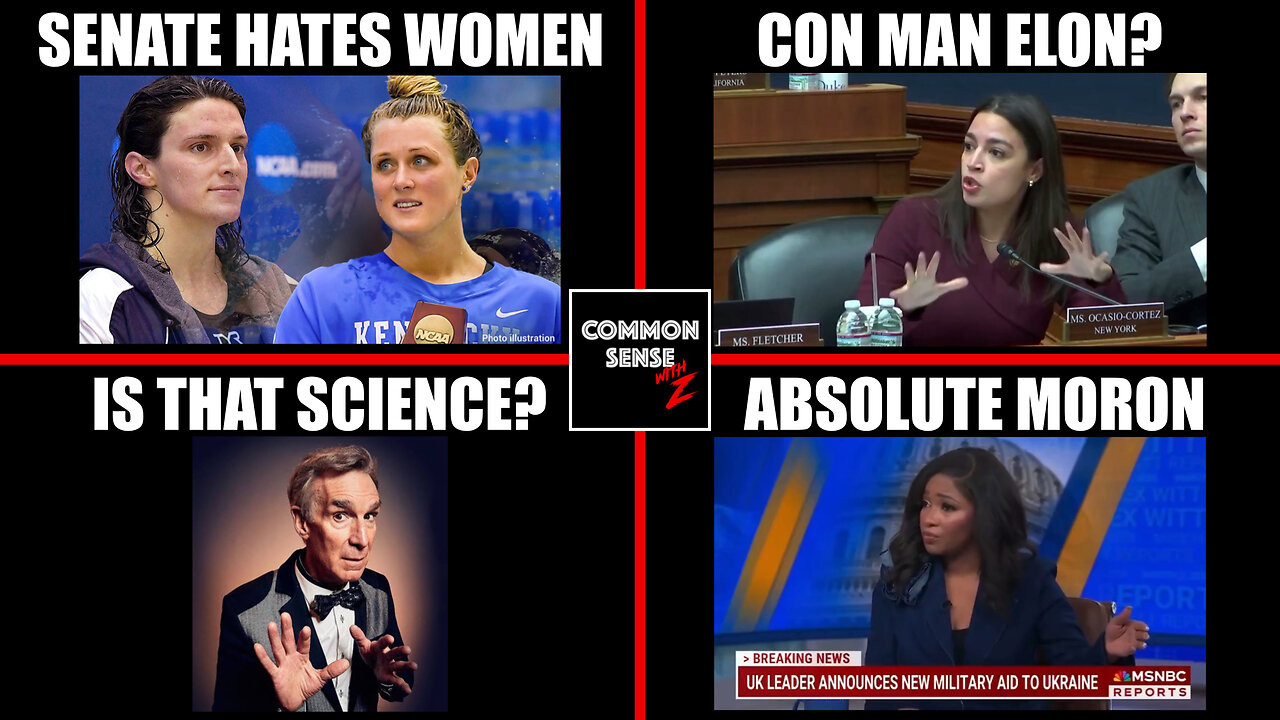 Senate Blocks Trans Sports Ban | AOC Vs Elon | Bill Nye Climate Change | Moron Jasmine Crockett