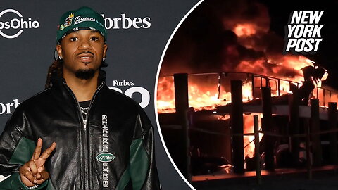 Huge yacht rented by iconic hip-hop producer catches fire near popular Miami strip club