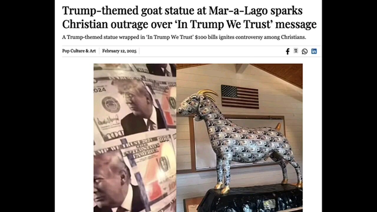 Trump Golden Goat Idol by OnesthatcanSee YT channel