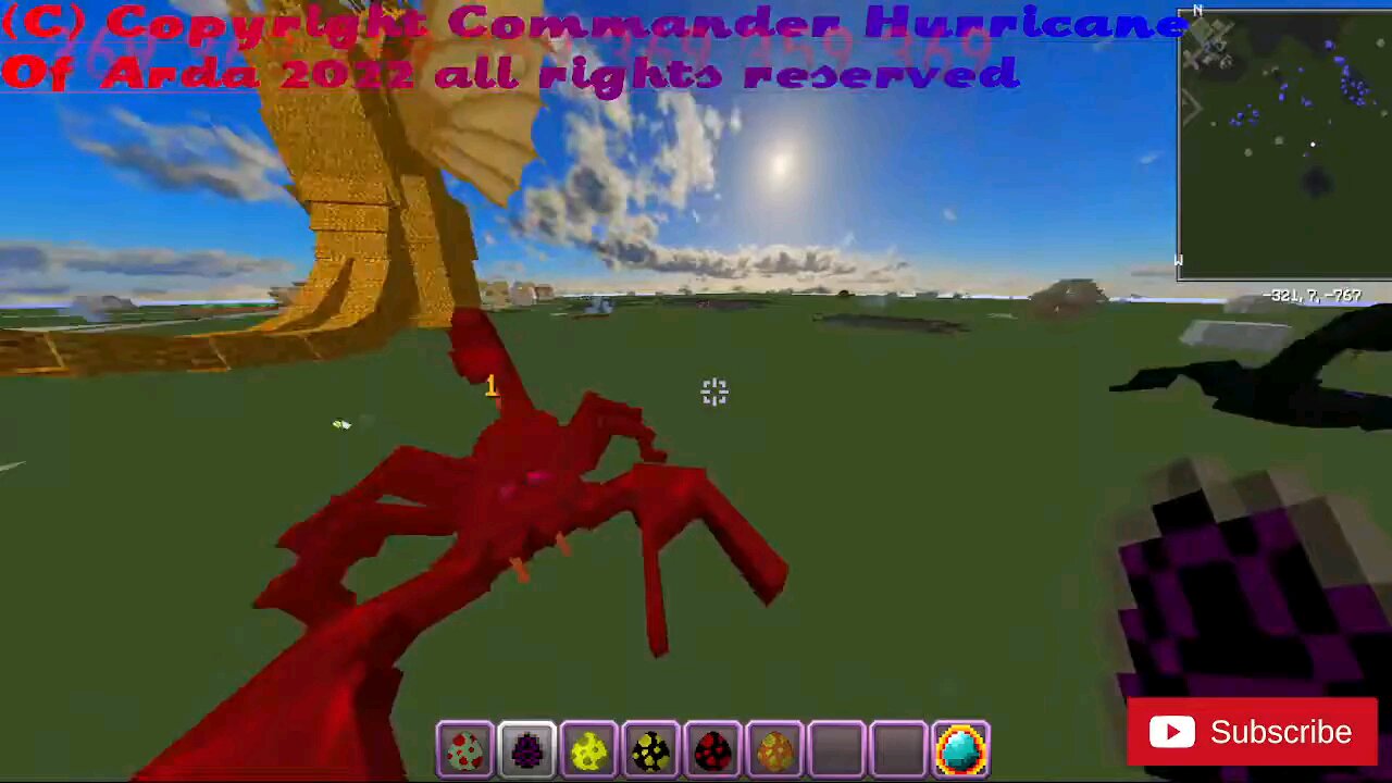 Minecraft mob battle king Ghidorah vs overlord scorpion