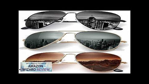 KALIYADI Classic Aviator Sunglasses for Men Women Driving Sun glasses Polarized Lens Review