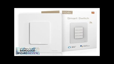 MoesHouse Tuya Smart WiFi Wall-mounted Switch Timing Function Remote APP Control Voice Review