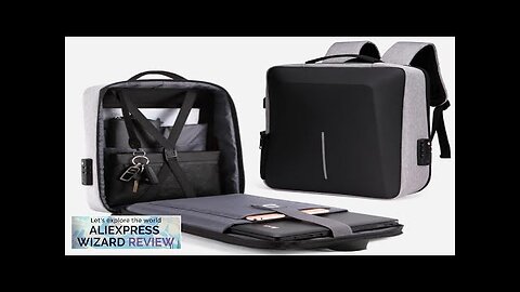 Men's Casual Hard Shell Backpack Anti-theft Backpack High Capacity Travel USB Charging Review