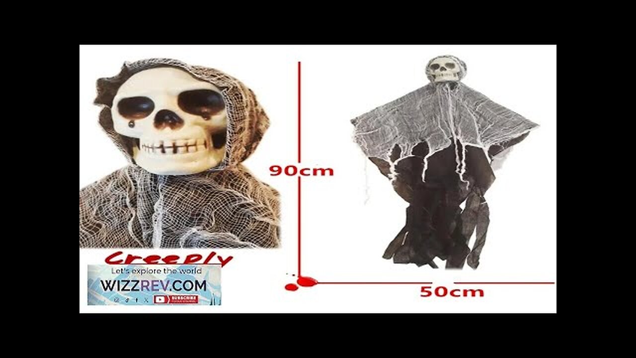 1 Pcs Halloween Horror Skull Hanging Decorations Ghost Outdoor Haunted House Scary Review