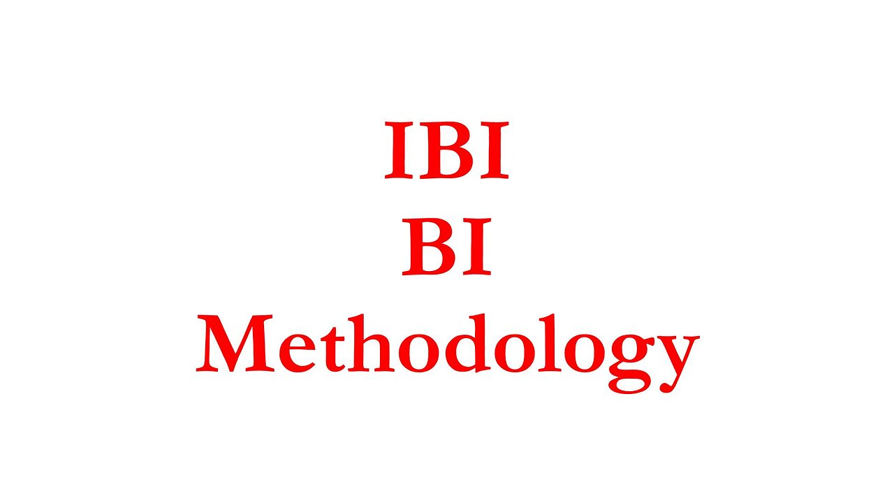 IBI002 - IBI BI Methodology Presentation
