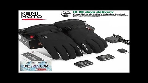 KEMIMOTO Winter Skiing Heated Gloves Snowmobile Scooter Moto Gloves Waterproof Touch Screen Review