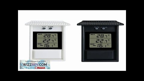 Digital Display Thermometer Max Min Waterproof for Indoor Outdoor Garden-20°C to 50°C Review