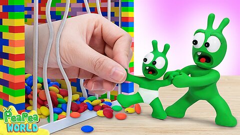 Pea Pea Challenge Find Lost Baby In Lego Maze 🌈 Cartoon For Kids 💖 Pea Pea World