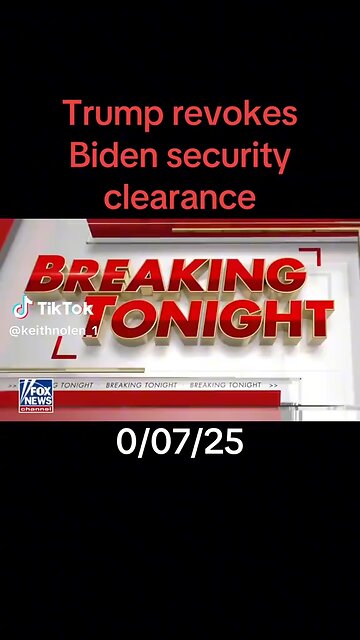 Bidens Security Clarence Revoked By President Trump