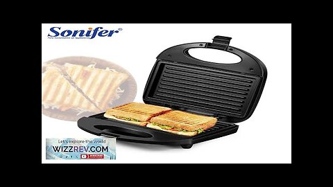 Electric Waffle Maker Panini 750W Sandwich Maker Cooking Kitchen Appliances Breakfast Review