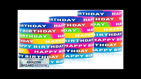 ARTLYMERS Happy Birthday Rubber Bracelets Colored Silicone Stretch Wristbands for Birthday Review