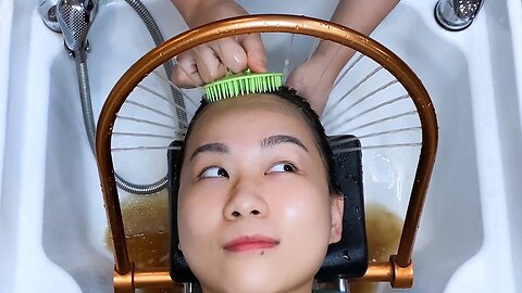 ASMR 중국 고법 쌀뜨물 헤어스파, 야오족 건강한 머릿결의 비법
