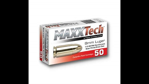 MAXXTECH 9MM 115GR FMJ 1000RD CASE