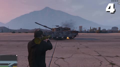 How many RPG shots is needed to destroy a tank in GTA 5?