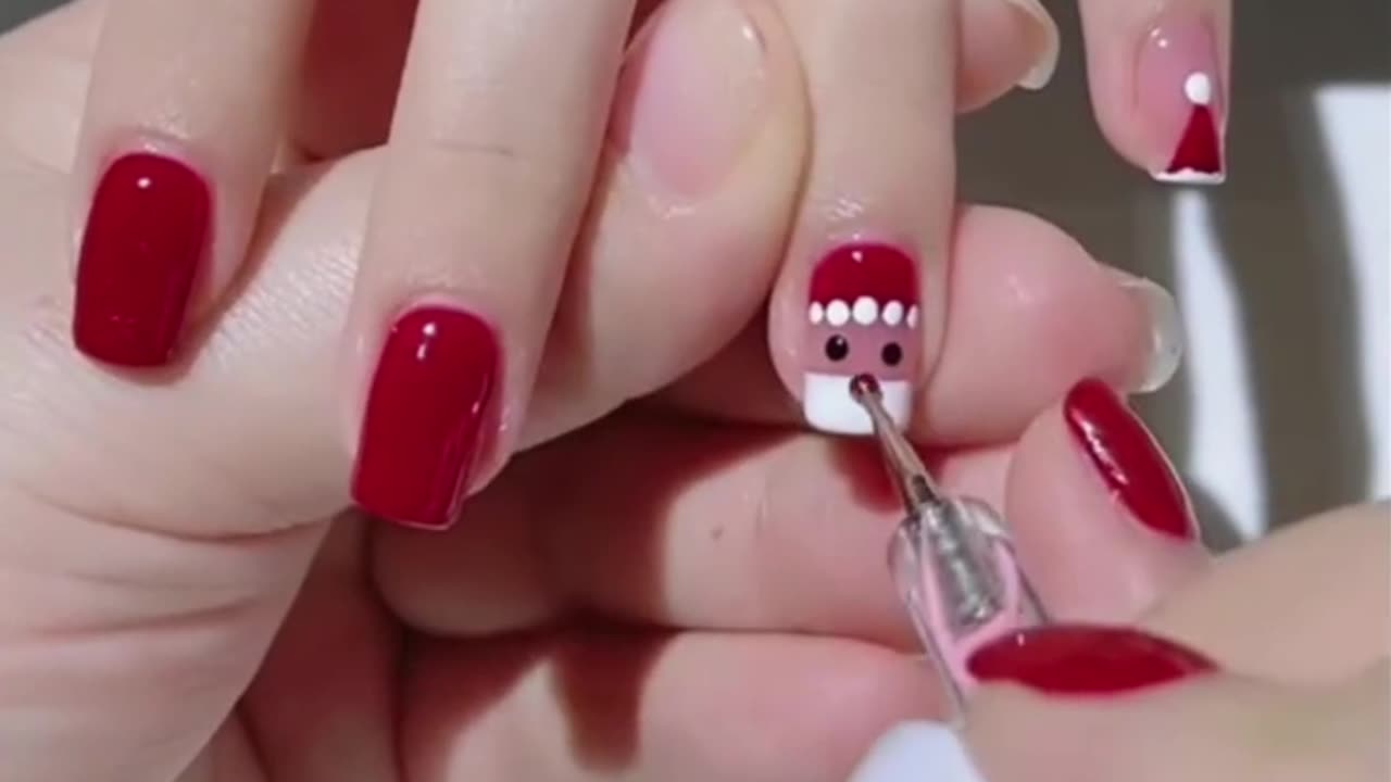 Red nails designs simple